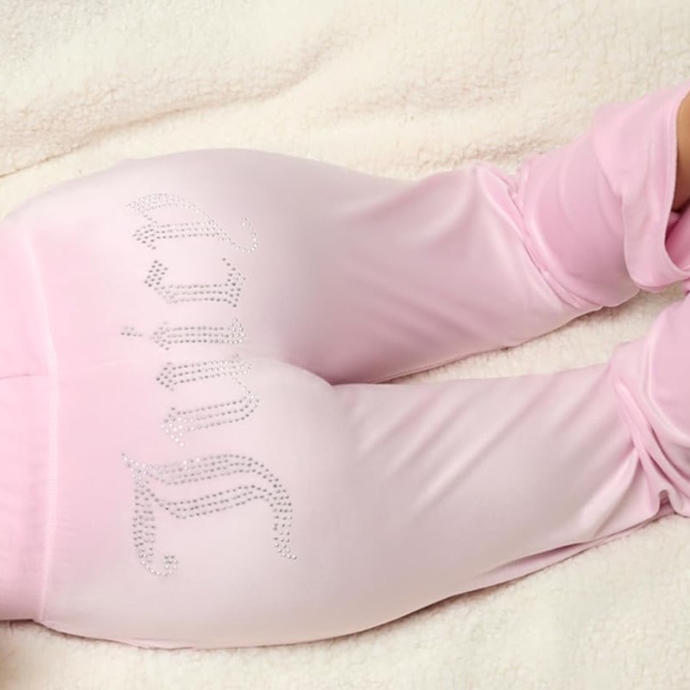 NWT Juicy Couture Light Pink Velour sleepwear pants Size Large